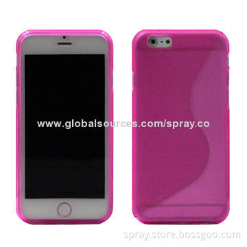 S-shaped TPU Rubber Skin Case for New Apple iPhone, Various Colors are Available